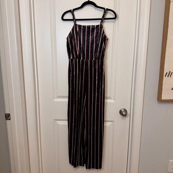 Sadie & Sage Pants - Sadie & Sage Black Jumpsuit with Timeless Stripes NWOT